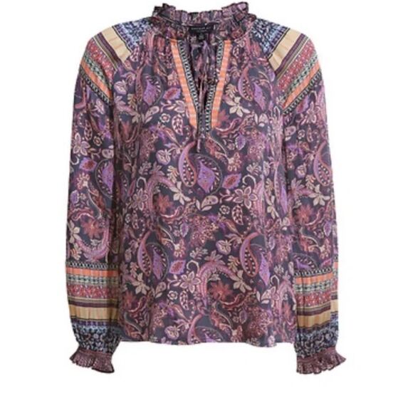 NWOT Current Air Anthropologie blouse, Lrg $85 E17 - Picture 2 of 9